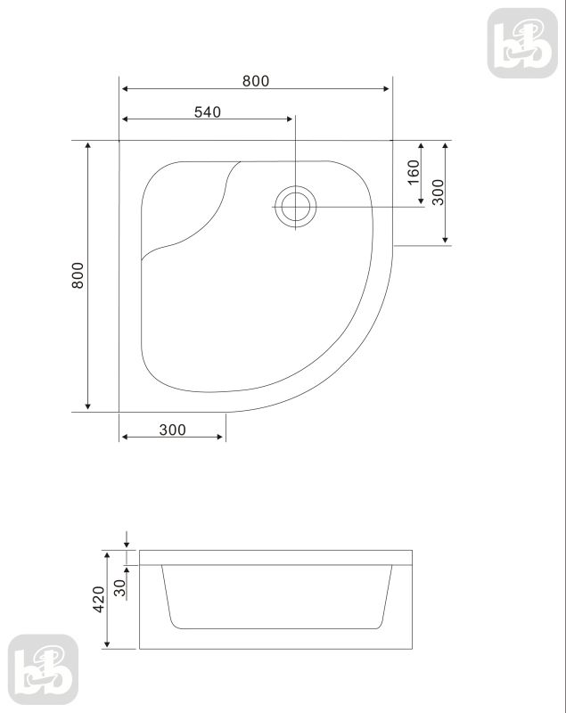 Душова кабіна TISZA MELY 90*90*200 см, на глибокому піддоні, Zuzmara
