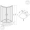 Душова кабіна TISZA MELY 90*90*200 см, на глибокому піддоні, Zuzmara