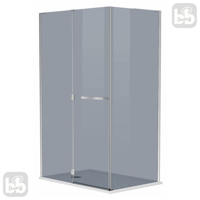 Душевая кабина MEGERKA прямоугольная 120*80*190см, распашная дверь, стекло тонированное 6мм, левая