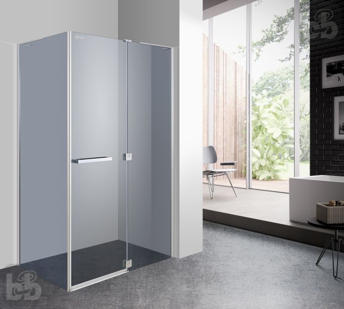 Душова кабіна MEGERKA 120*80*190см , розпашна, права, скло тоноване 6мм