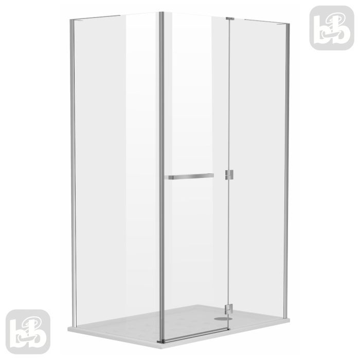 Душова кабіна MEGERKA прямокутна 120*80*190см , розпашна, скло прозоре 6мм, права