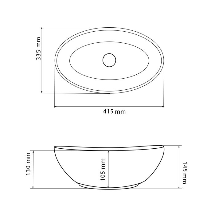 Умывальник VBI PARMA STATUARIO GREY VEINS GLOSSY накладной