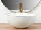 Умывальник REA STELLA WHITE GOLD EDGE белый накладной