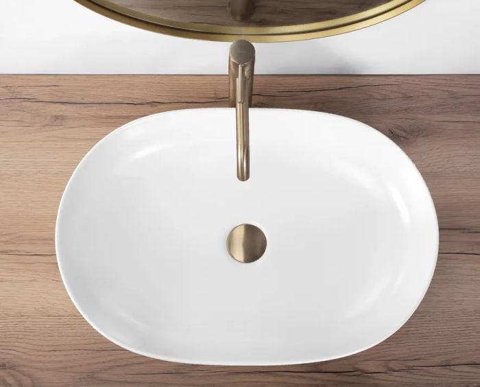 Умивальник REA CLEO 60 WHITE MATT накладний