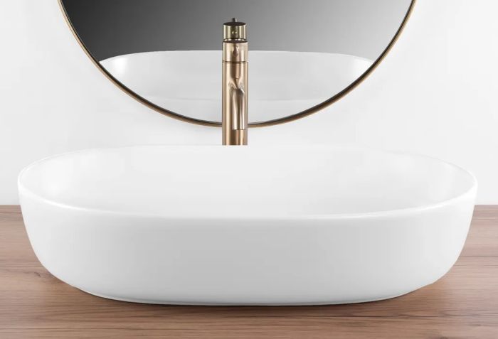 Умивальник REA CLEO 60 WHITE MATT накладний