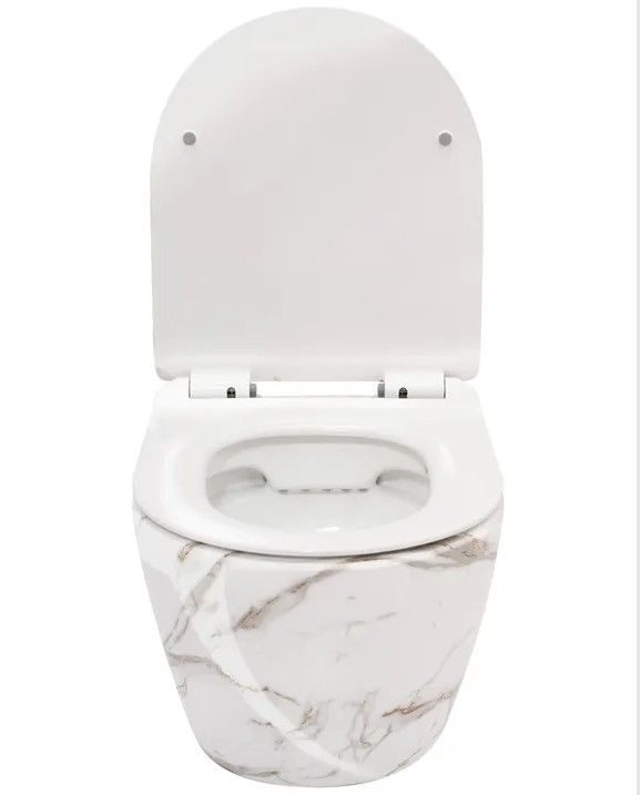 Подвесной унитаз REA CARLOS SLIM LAVA SHINY мрамор