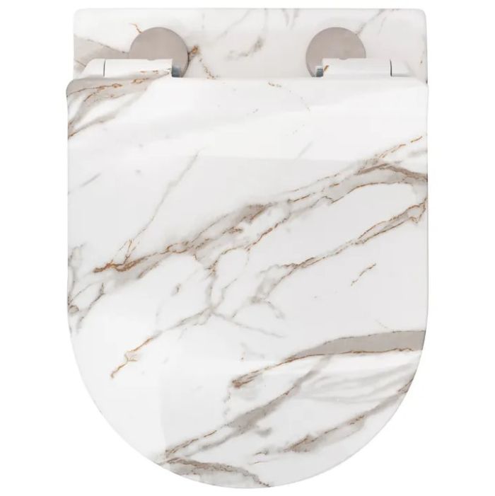 Подвесной унитаз REA CARLOS SLIM LAVA SHINY мрамор