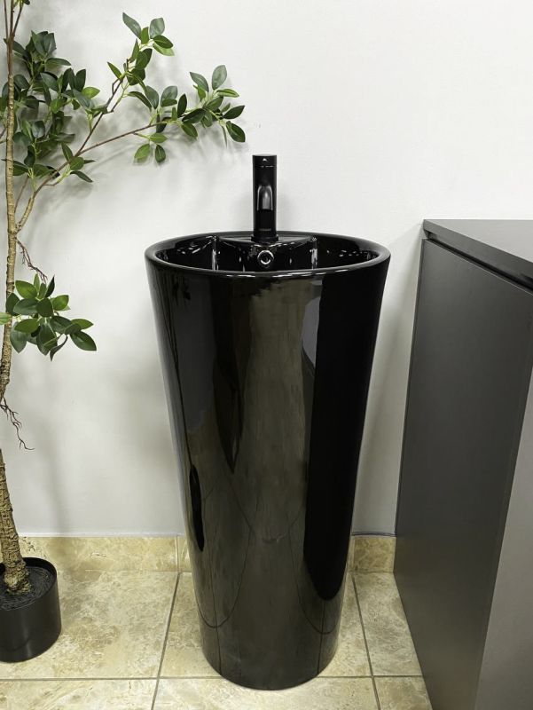 Умывальник VBI BOLONIA BLACK GLOSSY напольный