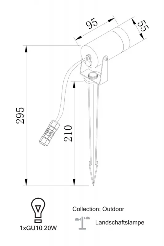 Ландшафтний вуличний світильний INSIDE 224