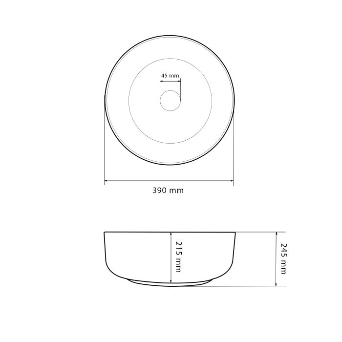 Умывальник VBI ROSSANO WHITE накладной