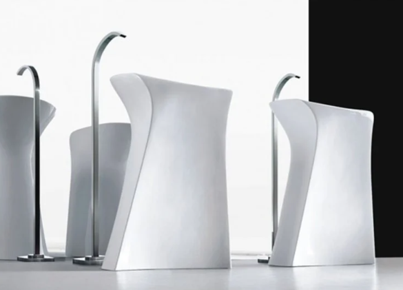 Умывальник REA MILENA WHITE напольный белый