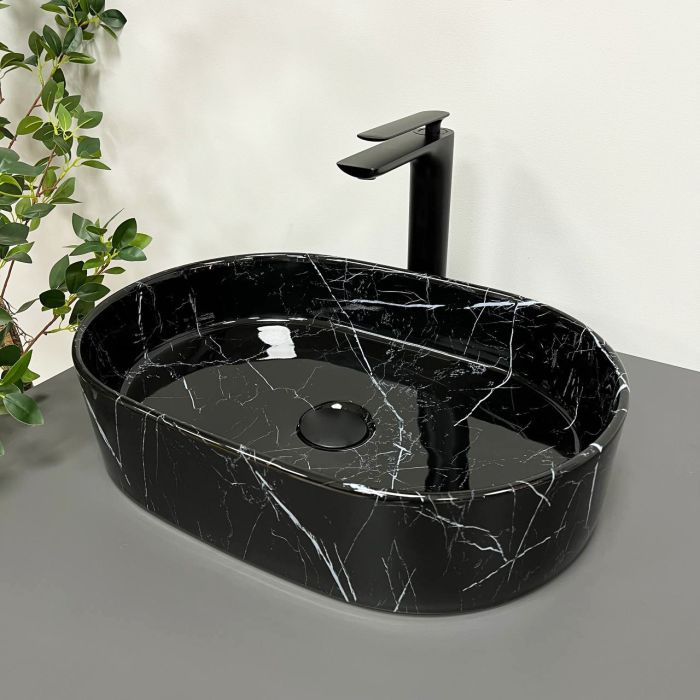 Умивальник VBI VERONA 50 BLACK MARMO GLOSSY накладний