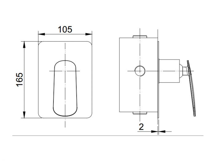 Змішувач для душу прихованого монтажу ASIGNATURA Intense