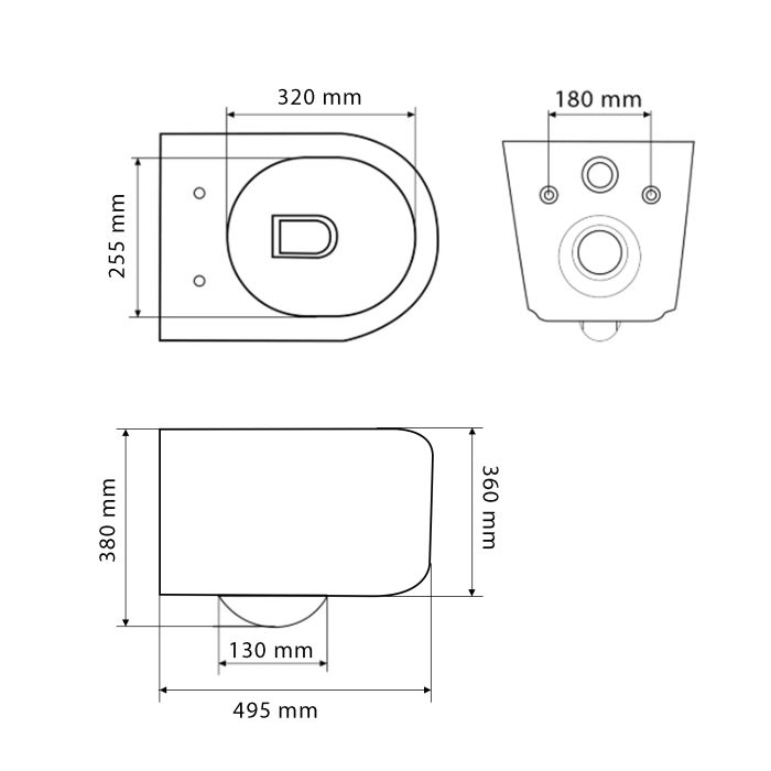Підвісний унітаз VBI TORCELLO WHITE