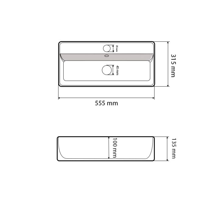 Умывальник VBI TAVERNOLA WHITE накладной