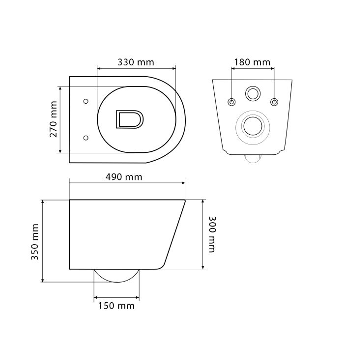 Підвісний унітаз VBI TINO WHITE