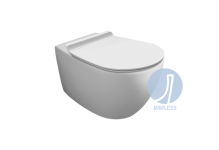 Унітаз підвісний Vignoni Rimless VI18 з кришкою soft-close White matt VI18-F85-VI004WM SIMAS