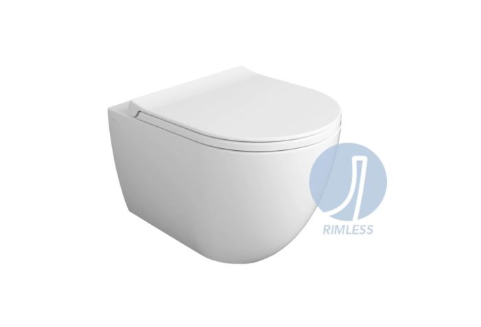 Унитаз подвесной Vignoni XS Rimless с крышкой soft-close VI28-F85-VI006XS Glossy White SIMAS