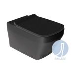 Подвесной унитаз Baden Baden BB 18 с крышкой soft-close BB18-F87(85)-BB004NM Nero matt SIMAS