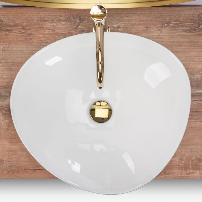 Умивальник REA ANDREA WHITE білий накладний