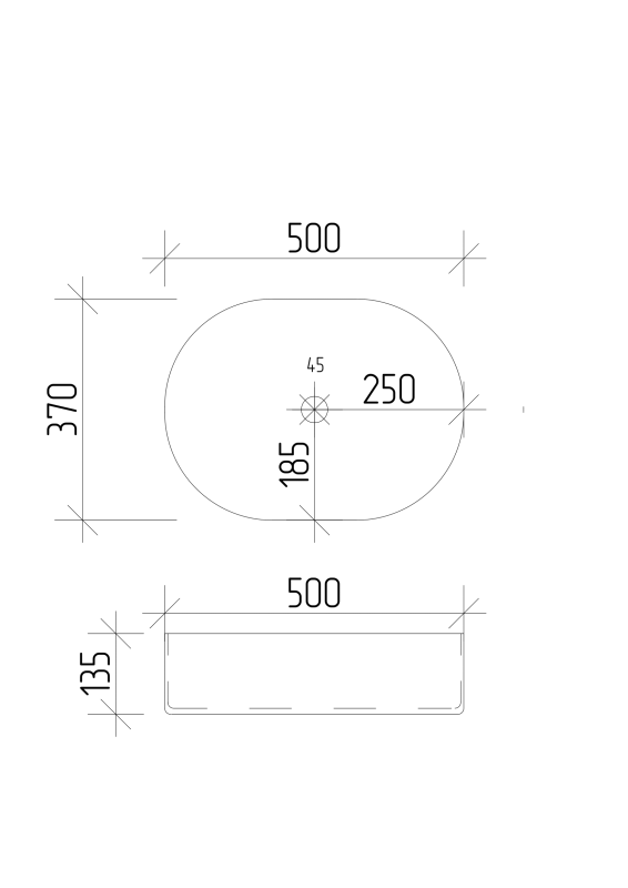 Умивальник VBI VERONA 50 WHITE накладний