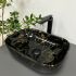 Умывальник VBI RAVENNA MARBLE BLACK GLOSSY накладной