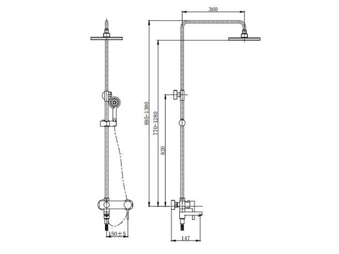Душевая система ASIGNATURA Delight