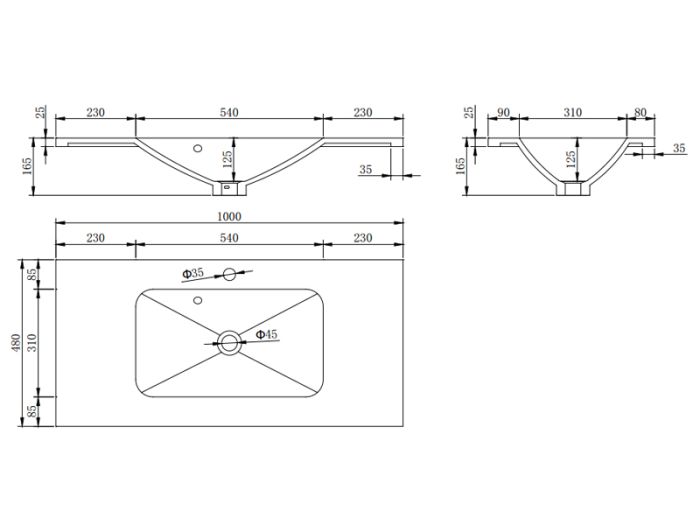 Умивальник ASIGNATURA Delight 1000, білий