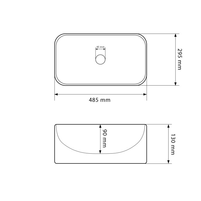 Умывальник VBI ALIANO WHITE накладной