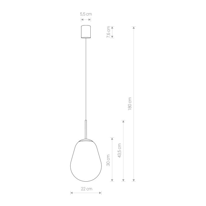 Подвесной светильник Nowodvorski PEAR BLACK S