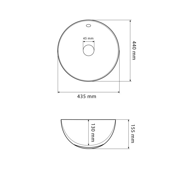 Умивальник VBI BRUNICO WHITE накладний
