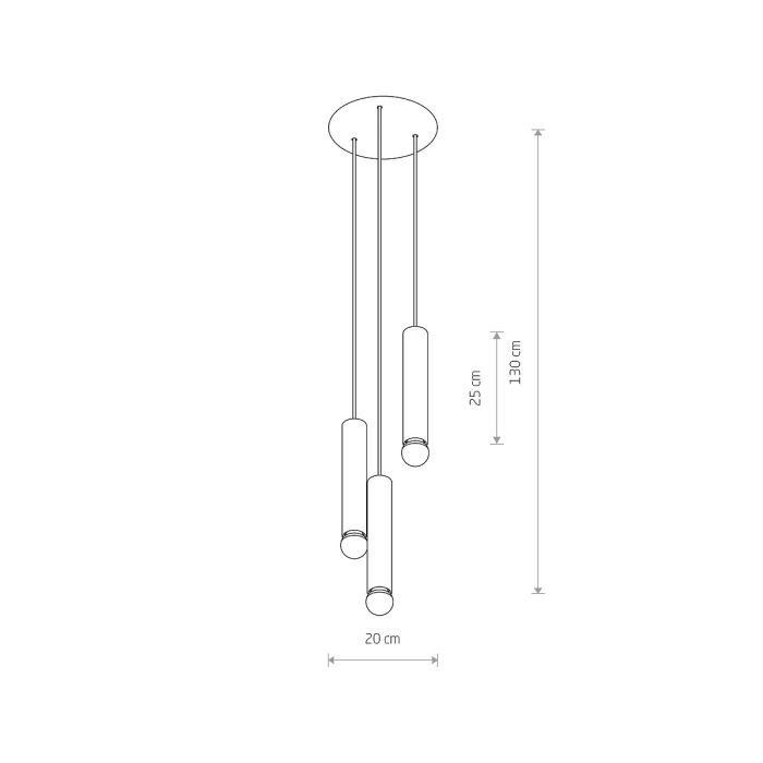 Підвісний світильник Nowodvorski BATON SOLID BRASS III
