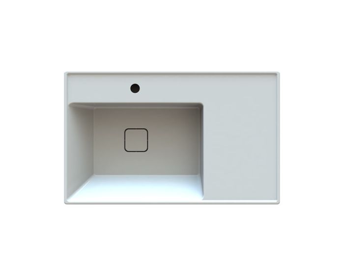 Тумба «Оскар» 80 см з умивальником «Агнес» Білий