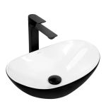 Умивальник REA ROYAL MINI BLACK WHITE накладний