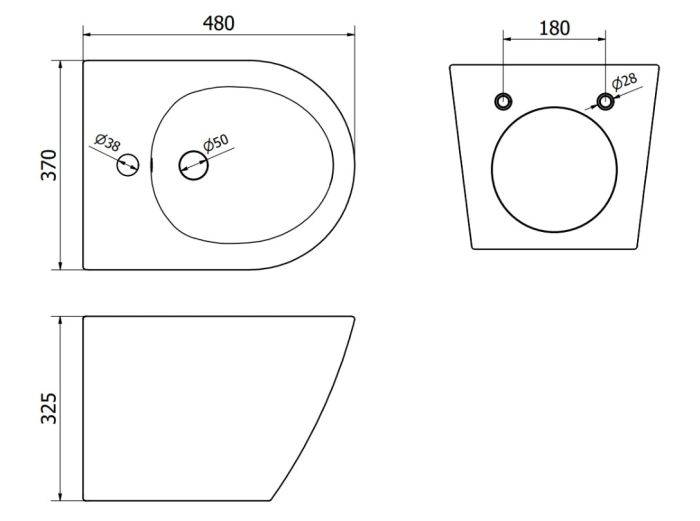 Підвісне біде MEXEN LENA BLACK