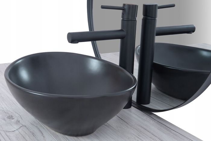 Умивальник REA SOFIA BLACK MATТ накладний