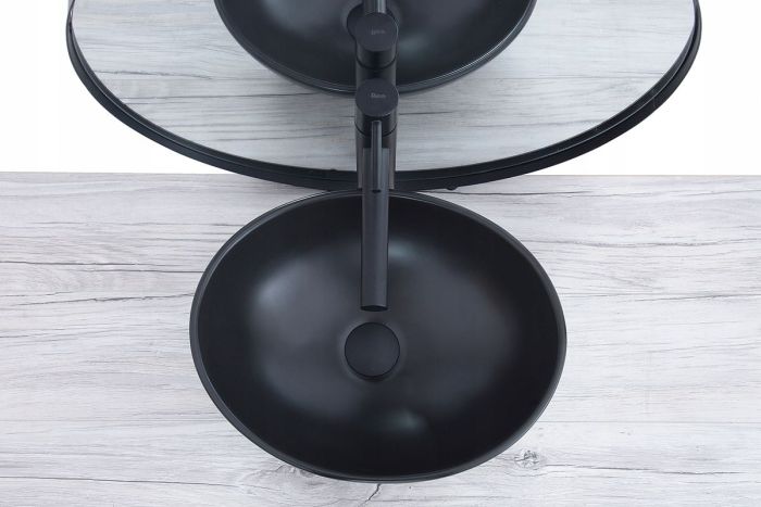 Умивальник REA SOFIA BLACK MATТ накладний