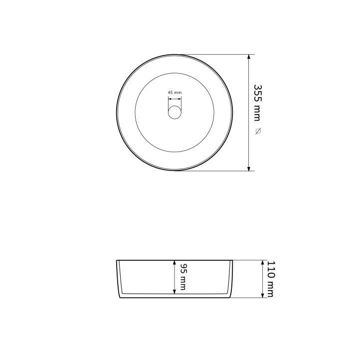 Умывальник VBI PRATO OLIVE MATT накладной