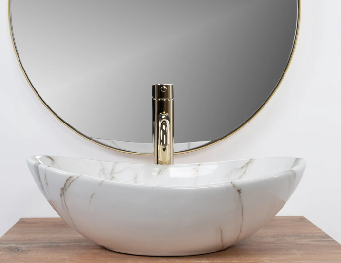 Умывальник REA ROYAL MINI SHINY AIAX накладной мрамор