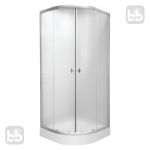 Душова кабіна TULIP 100*100*194 см, з мілким піддоном, скло FABRIC