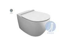 Унітаз підвісний Vignoni Rimless VI18 з кришкою soft-close Cemento matt VI18-F85-VI004СM SIMAS