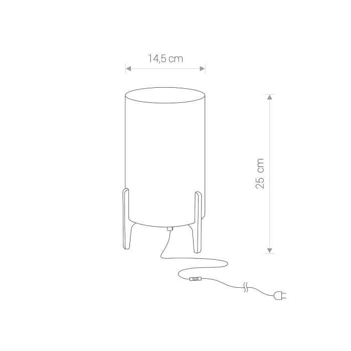 Настільна лампа Nowodvorski ROCKET GRAY