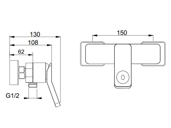 Смеситель для душа ASIGNATURA Unique, черный матовый