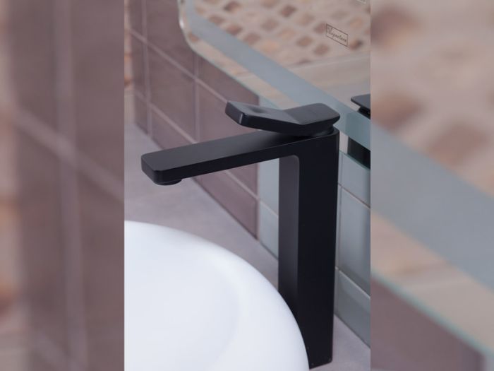 Змішувач для умивальника ASIGNATURA Unique, чорний високий