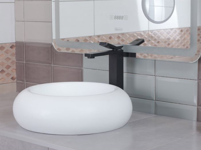 Змішувач для умивальника ASIGNATURA Unique, чорний високий