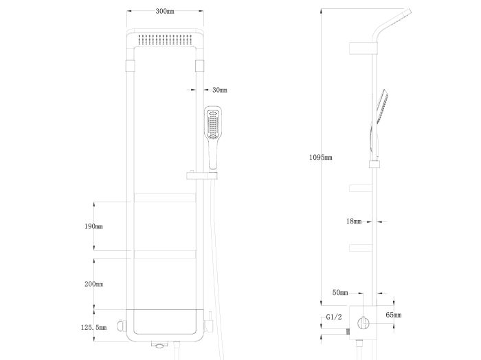 Душевая панель ASIGNATURA Unique, черная 