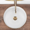 Умивальник REA SAMI BRUSHED GOLD WHITE накладний