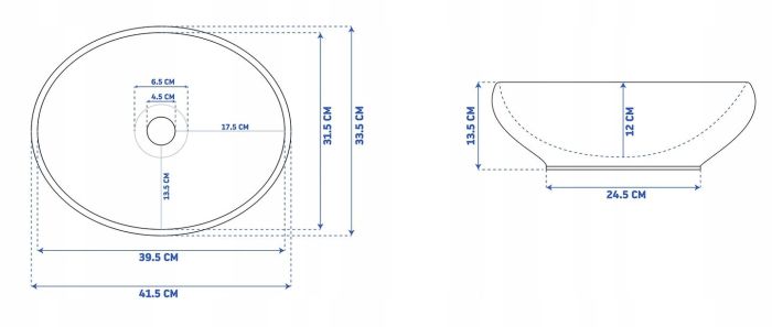 Умивальник REA SOFIA SILVER накладний сріблястий