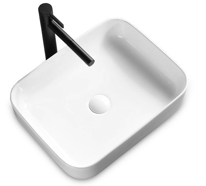 Умивальник REA DEMI WHITE білий накладний