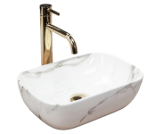 Умывальник REA BELINDA MINI SHINY AIAX накладной мрамор